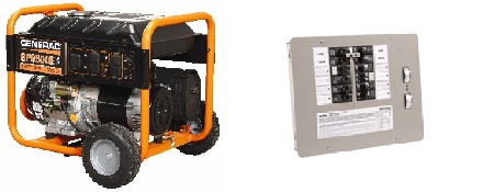 Generac portable with 30 amp manual transfer switch